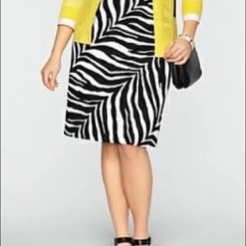 Talbots Zebra Print Pencil Skirt Size 10P